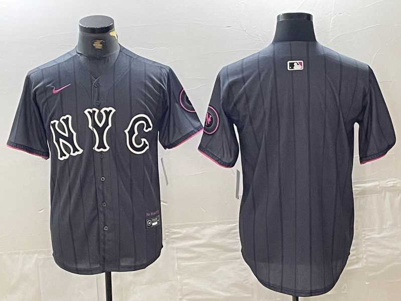 Mens New York Mets Blank Gray 2024 City Connect Cool Base Stitched Jersey->new york mets->MLB Jersey